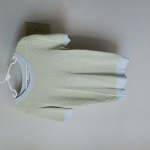 Zara top with yellow and blue stripes